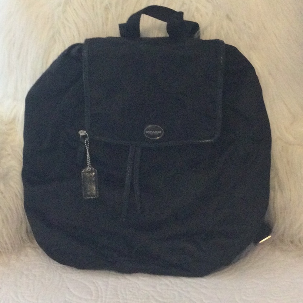 BN backpack COACH nylon rucksack black